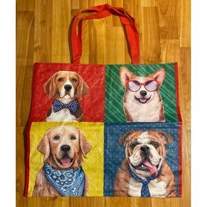 TJ Maxx cute Dogs Reusable Tote Bag‎